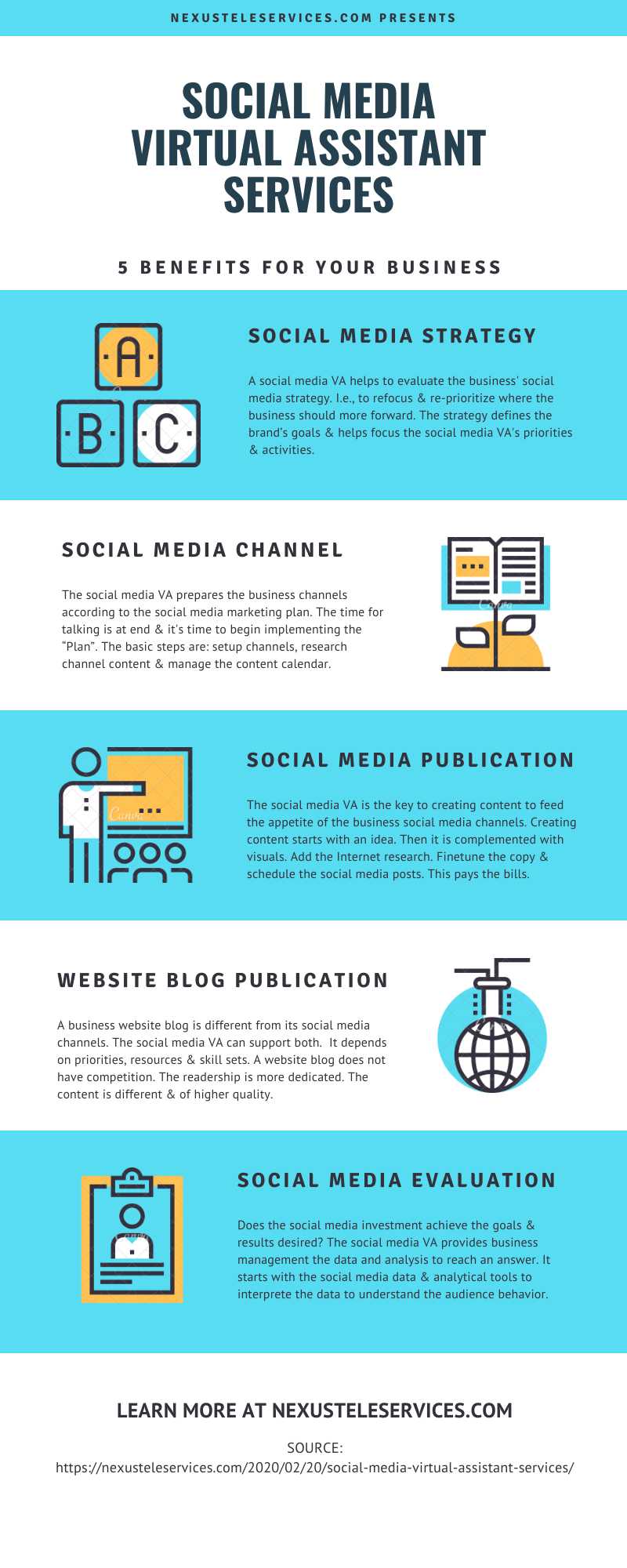 Social Media Virtual Assistant Services Infographic